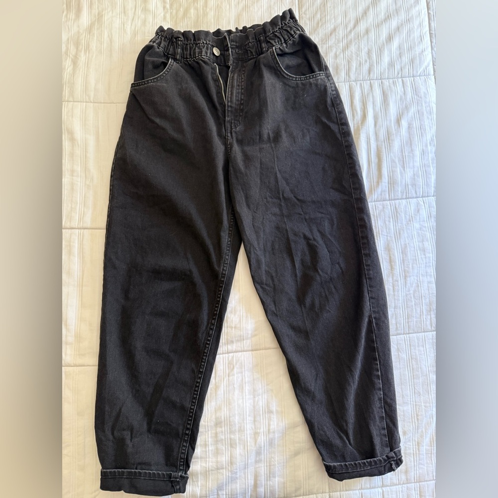 Zara Men's Charcoal Relaxed Jeans